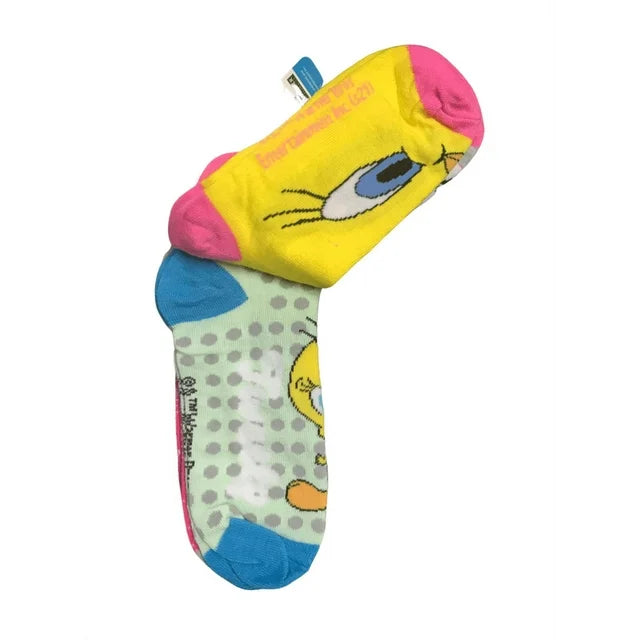 Looney Tunes 5 No Show Socks