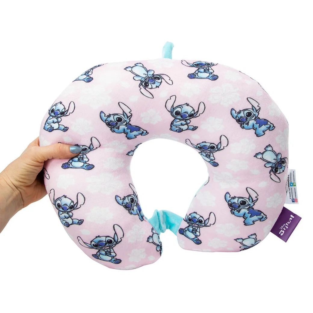 Disney Stitch Travel Pillow - Lilo And Stitch Pastel Dreams Light Pink Pillow - Age 3+