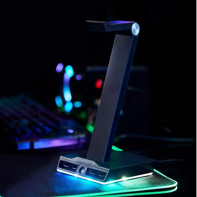 Bugha Exclusive LED Gaming Headset Stand w/ 4 USB Ports