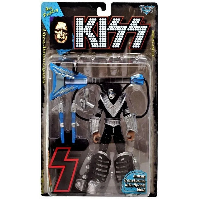 KISS Ace Frehley Ultra-Action Figure with Guitar Space Sled 1997 McFarlane Toys