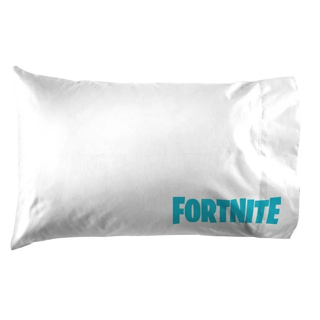 Fortnite Boogie Kids 4-Piece Full Sheet Set, Microfiber, Blue, Epic Games, Gaming Bedding