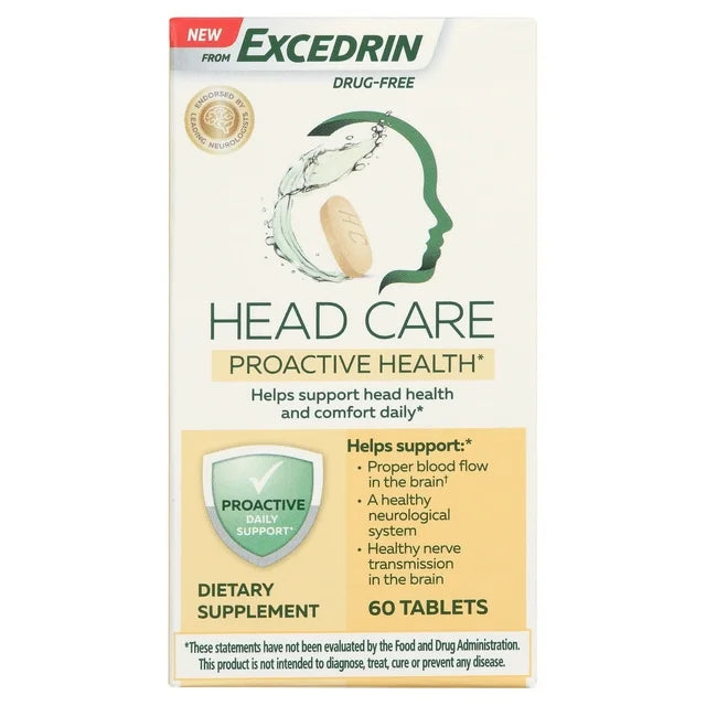 Head Care Proactive Health Dietary Supplement to Support Head Health and Comfort Daily - 60 Count