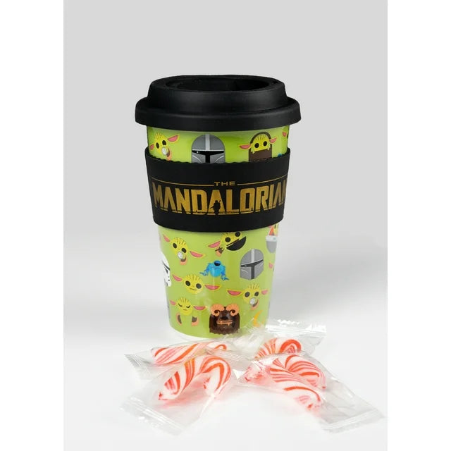 Star Wars The Mandalorian Travel Mug with peppermints