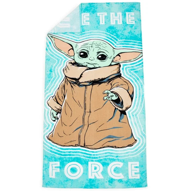 Baby Yoda Grogu Beach Towel, Star Wars, Kids, 28 x 58