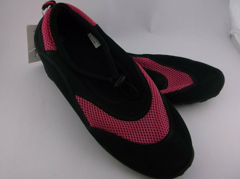 WEST LOOP WOMENS S AQUA SHOES PINK BLACK SZ  9/10  WATER SHOES SURF CANOE KAYAK NWT