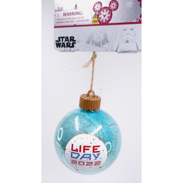 Disney Parks Sketchbook Star Wars Life Day 2022 Light Up Orb Ornament