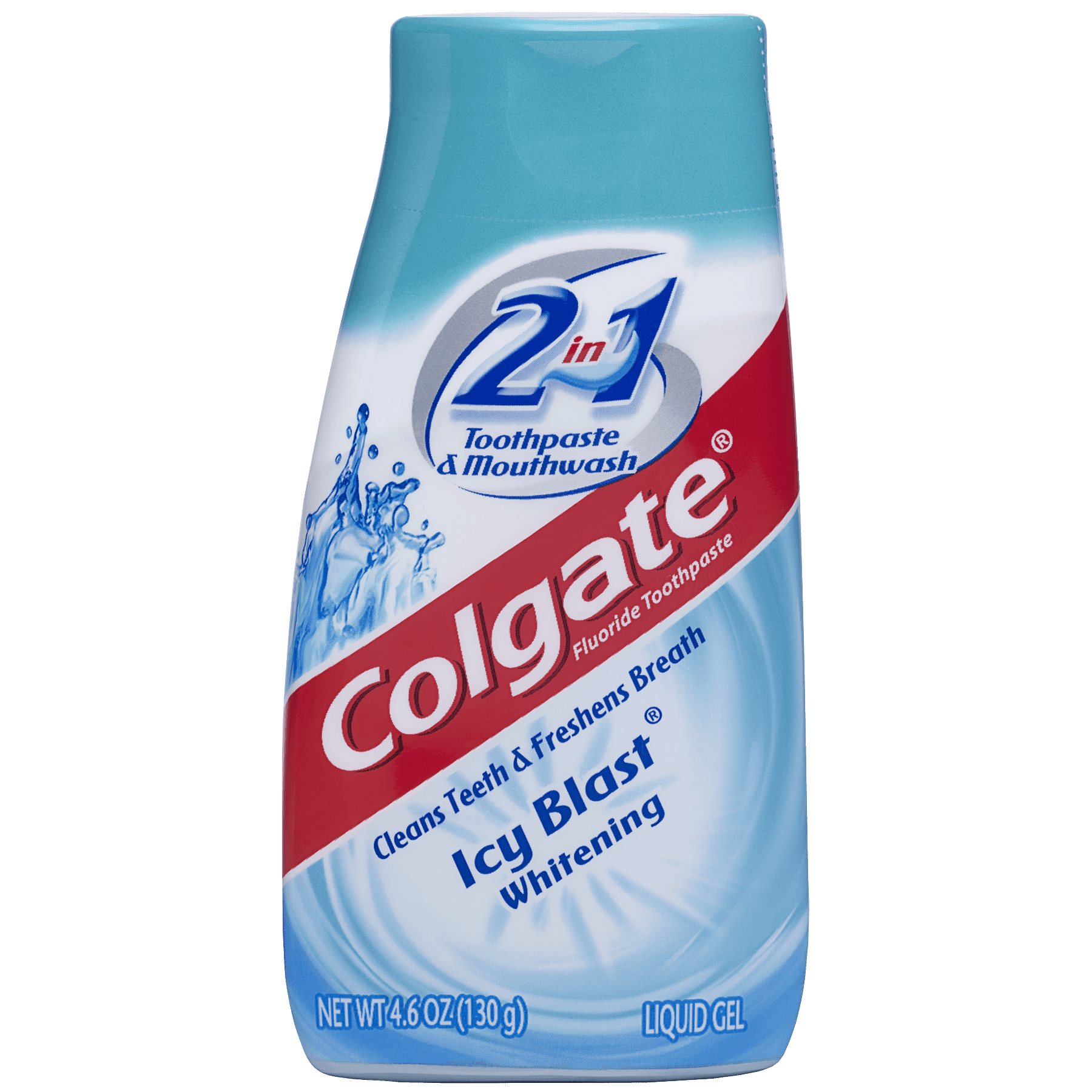 Colgate 2-in-1 Whitening Toothpaste Gel and Mouthwash, Icy Blast - 4.6 Ounce