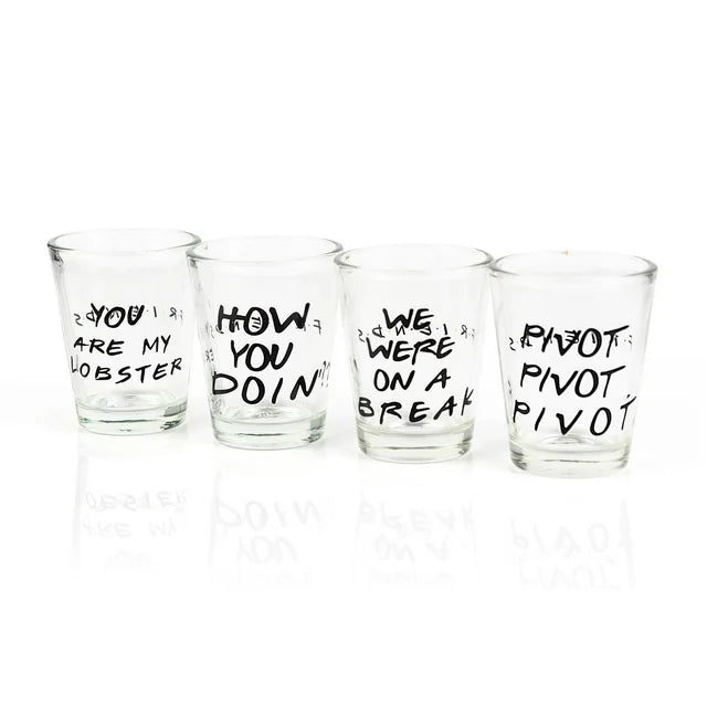 Friends 49084 Shot Glass Set, Clear - Pack of 4