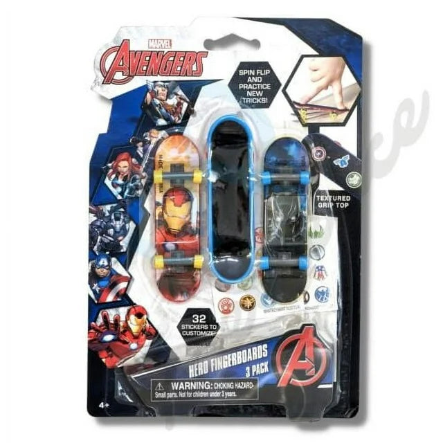 Avengers 3pk Fingerboards with ramp