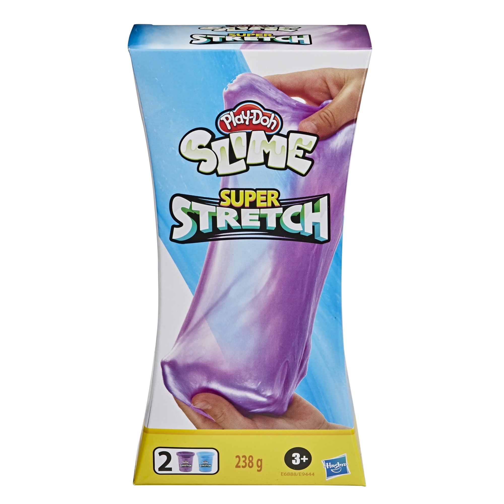 Play-Doh Purple and Blue Slime Super Stretch, Two 4.2-Oz Cans of Play-Doh