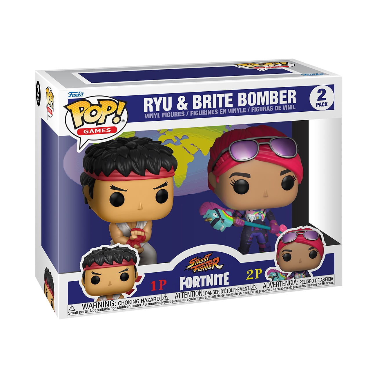 Funko Pop! Games: Fortnite - 2PK Ryu & Brite Bomber Vinyl Figure