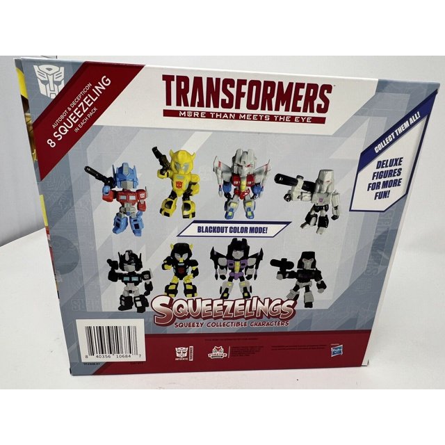 Transformers Squeezlings Figurines Blackout Color Mode Set 8 Pack Collectibles