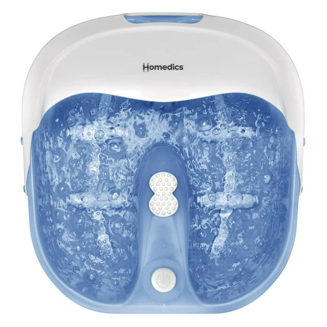 Homedics Bubble Therapy Foot Spa with Heat Provide Thorough Massaging Relief for Tired feet. - Blue