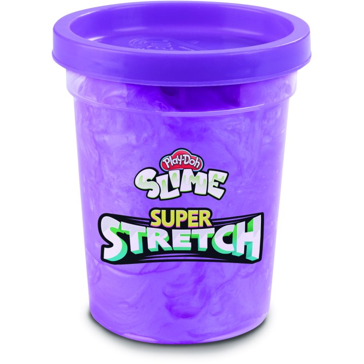 Play-Doh Purple and Blue Slime Super Stretch, Two 4.2-Oz Cans of Play-Doh