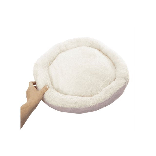 Pet Bed Soft & Comfy Coddlers White /Pink