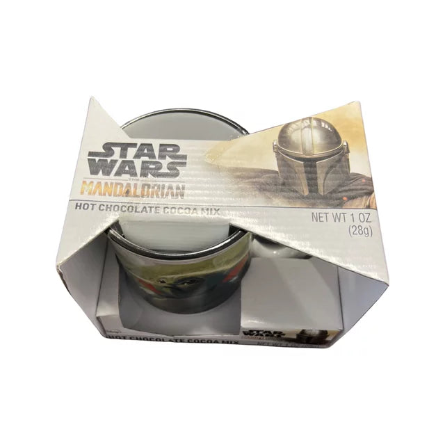 Coffee Mug Cup Star Wars Mandalorian Baby Yoda W/Hot Chocolate Cocoa Mix