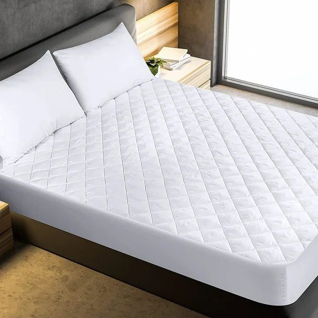 ultimate shield quilted mattress pad Full Size White