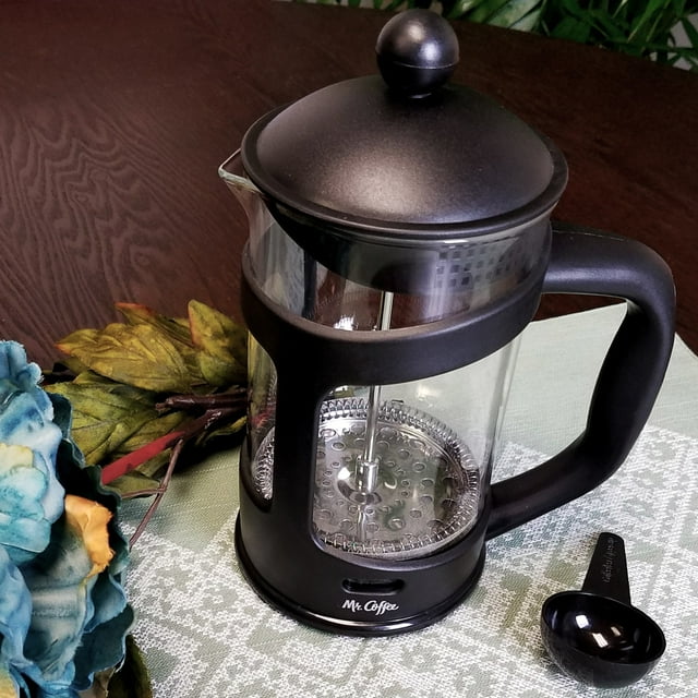 Mr. Coffee Brivo 28 oz. Glass Coffee Press with Plastic Lid