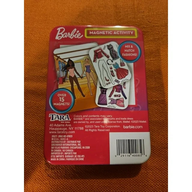 Barbie - Magnetic Activity Tin Case - 1 Scene & Over 15 Magnets