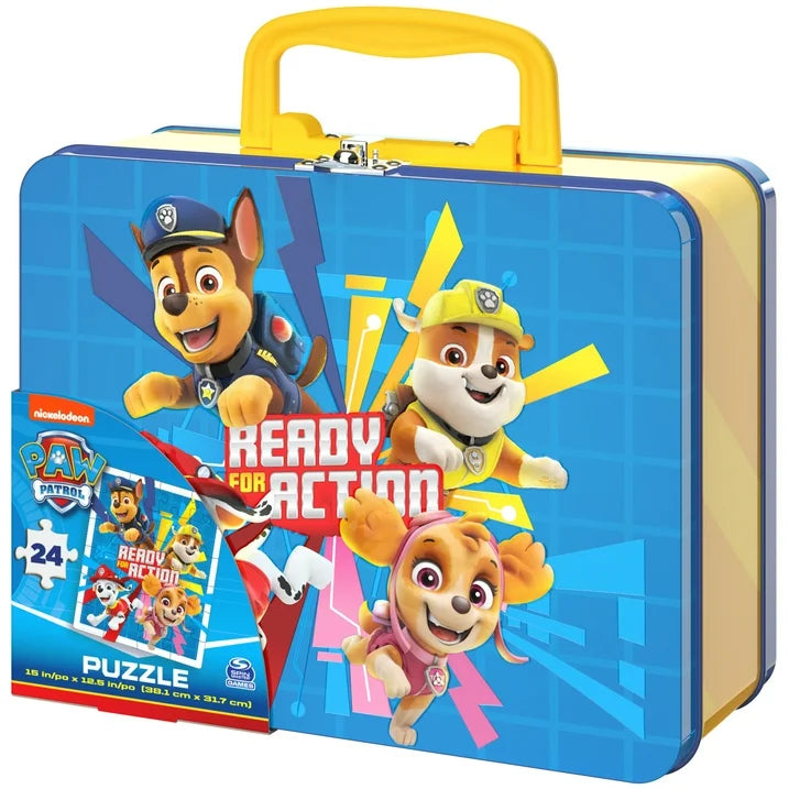 PAW Patrol Puzzle in Tin with Handle, for Families and Kids Ages 4 and up