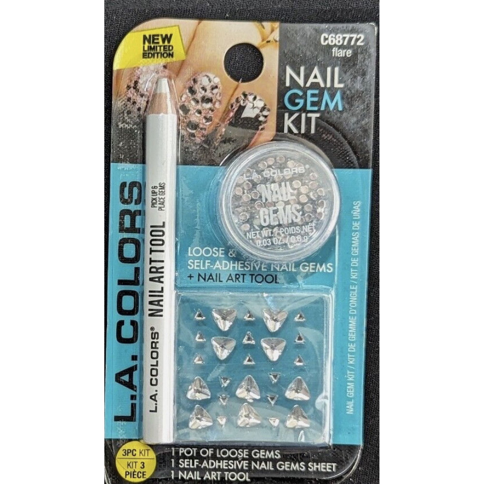 LA.Color C68966 Nail Gem 3 pc KitÂ Glam