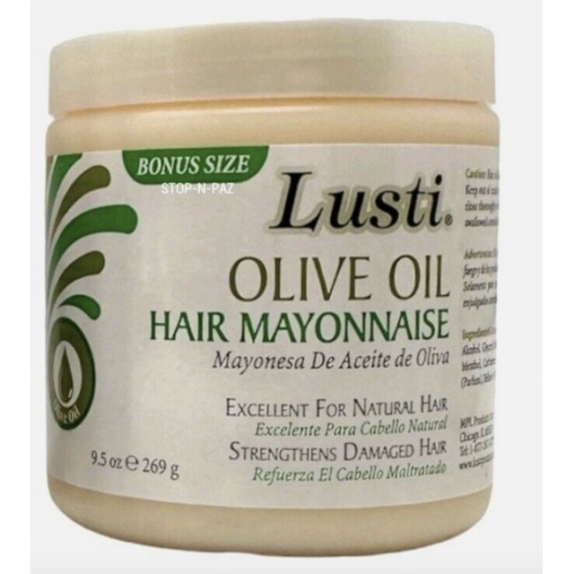 Lusti Olive Oil Hair Mayonnaise Mayo Strengthens Damaged Hair 9.5oz