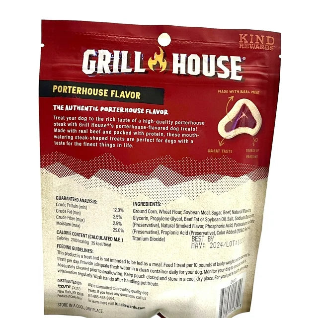 Grill House Porterhouse Flavor Dog Treats, 4.5 oz