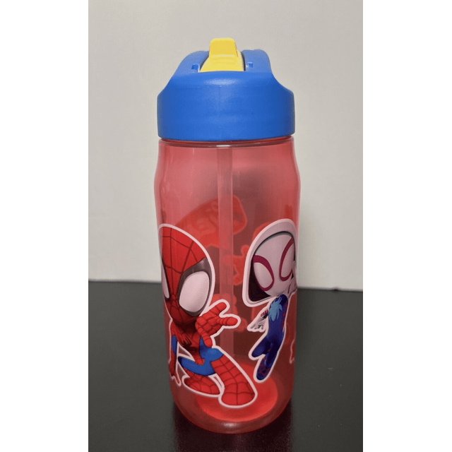 Spider-Man Sip Water Bottle w/Carry Loop Marvel Sip Bottles 16 oz Sippy Cup