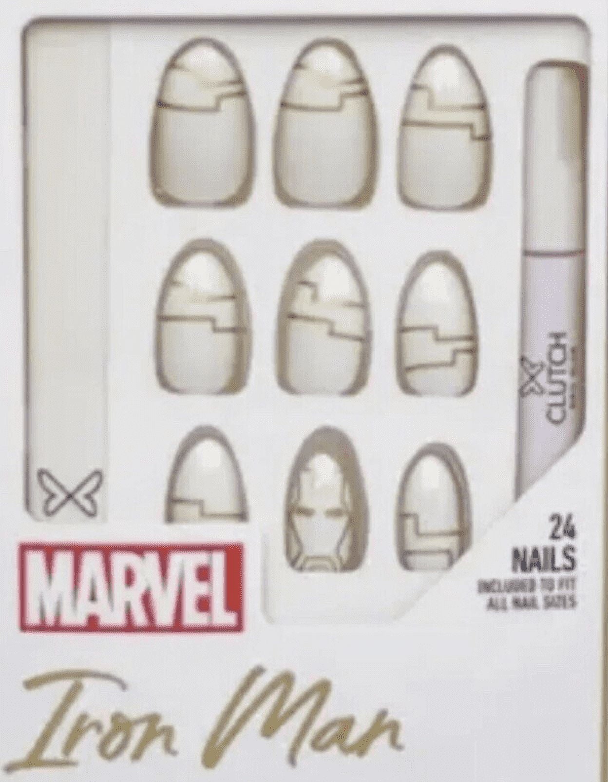 Clutch Nails Marvel Iron Man Press-On Nails - Medium Almond