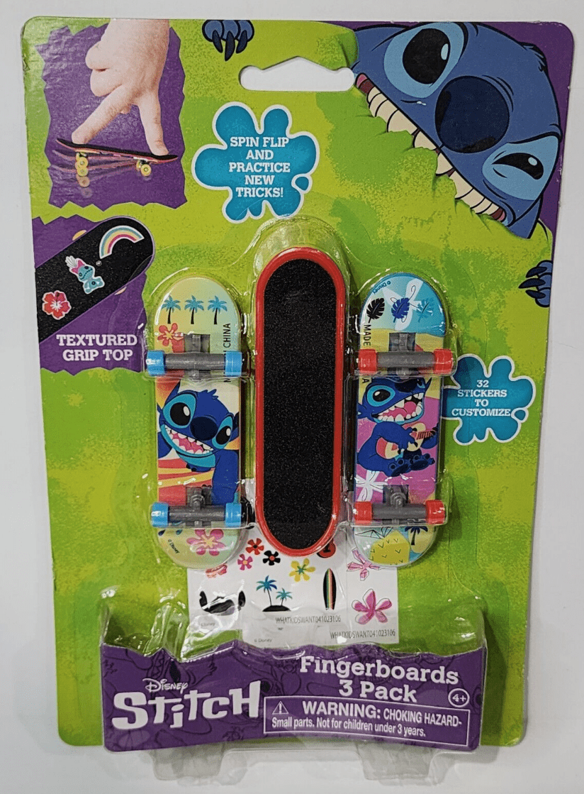 Stitch MOC Mini Skateboard Fingerboard Pack of 3 Disney