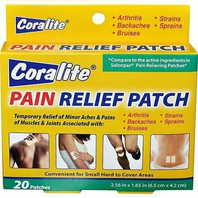 Coralite Muscle & Joint Pain Relief Patch, 20 Count