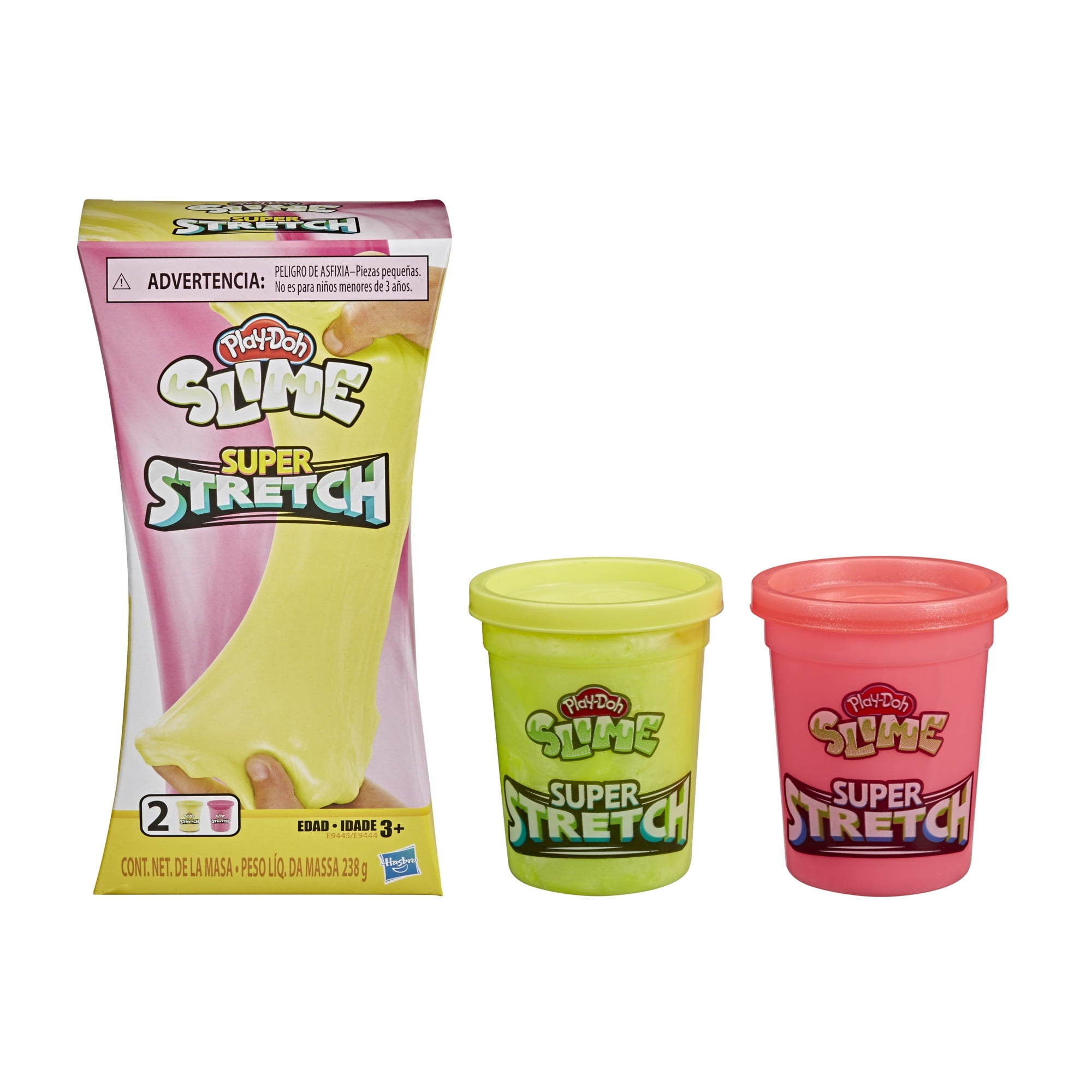 Play-Doh Slime Super Stretch 2-Pack, Four 2-Ounce Cans of Dough