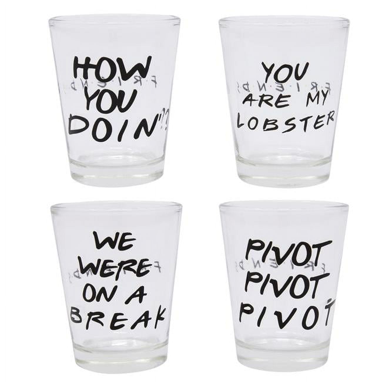 Friends 49084 Shot Glass Set, Clear - Pack of 4