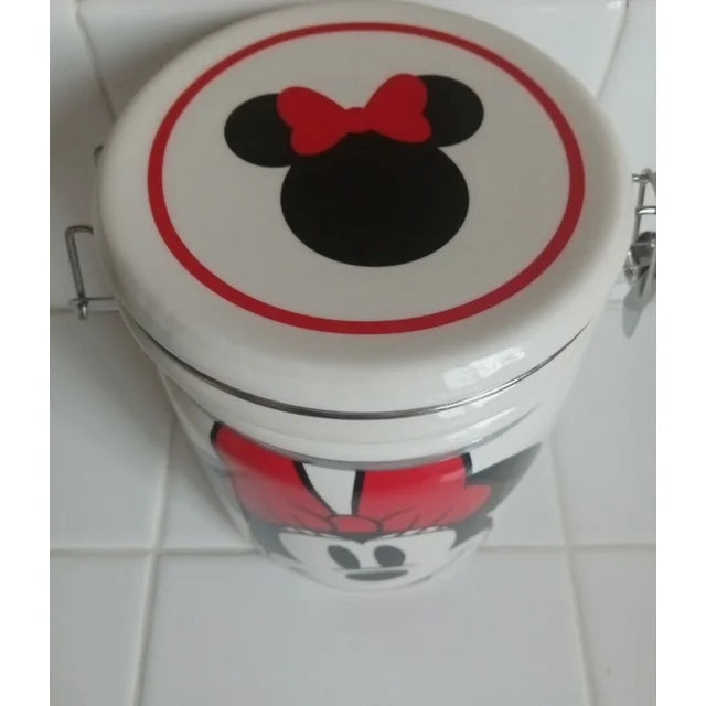 Disney Minnie Mouse Large Hinged Kitchen Storage Cookie Jar Canister