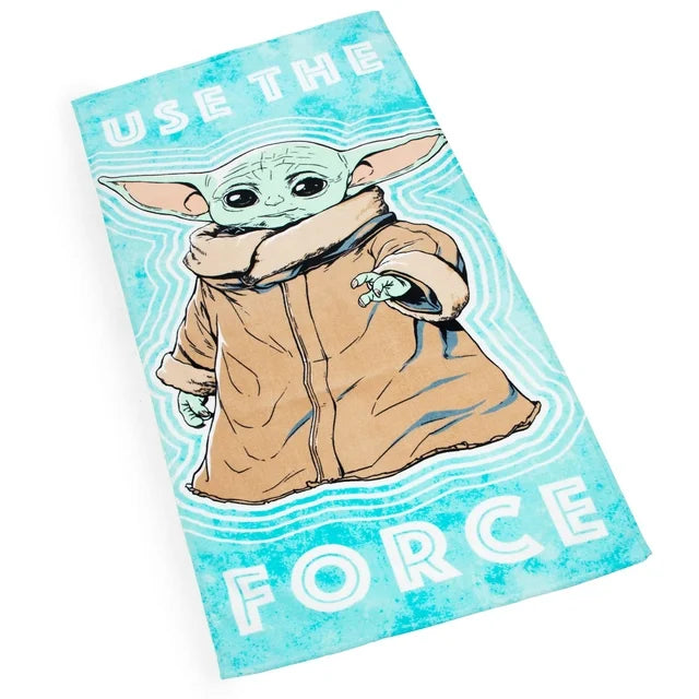 Baby Yoda Grogu Beach Towel, Star Wars, Kids, 28 x 58