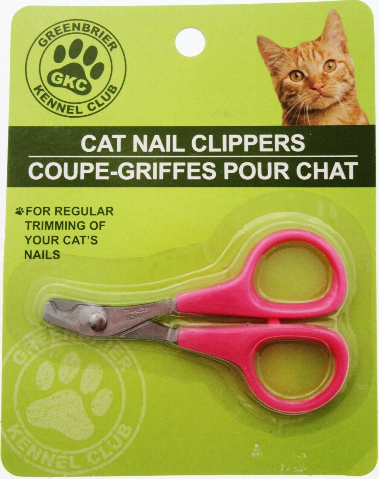 Cat Nail Clippers by Greenbrier Kennel Club ~ Pet Claw Care - Pink