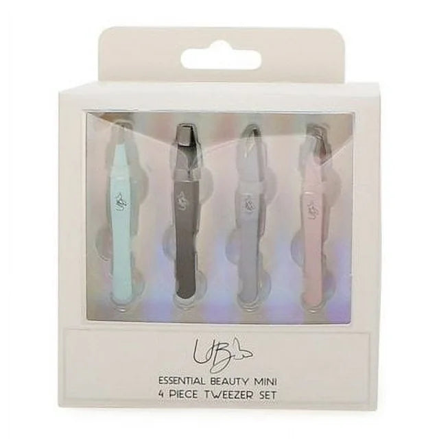 Urban Butterfly essential beauty mini 4 piece tweezer set