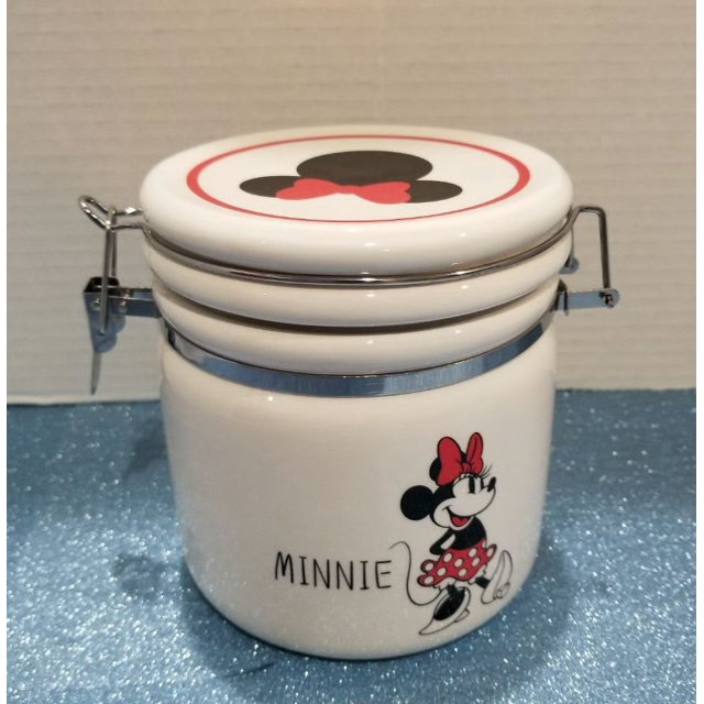 Disney Minnie Mouse Hinge Kitchen Storage Cookie Canister Jar Surprise New 5''