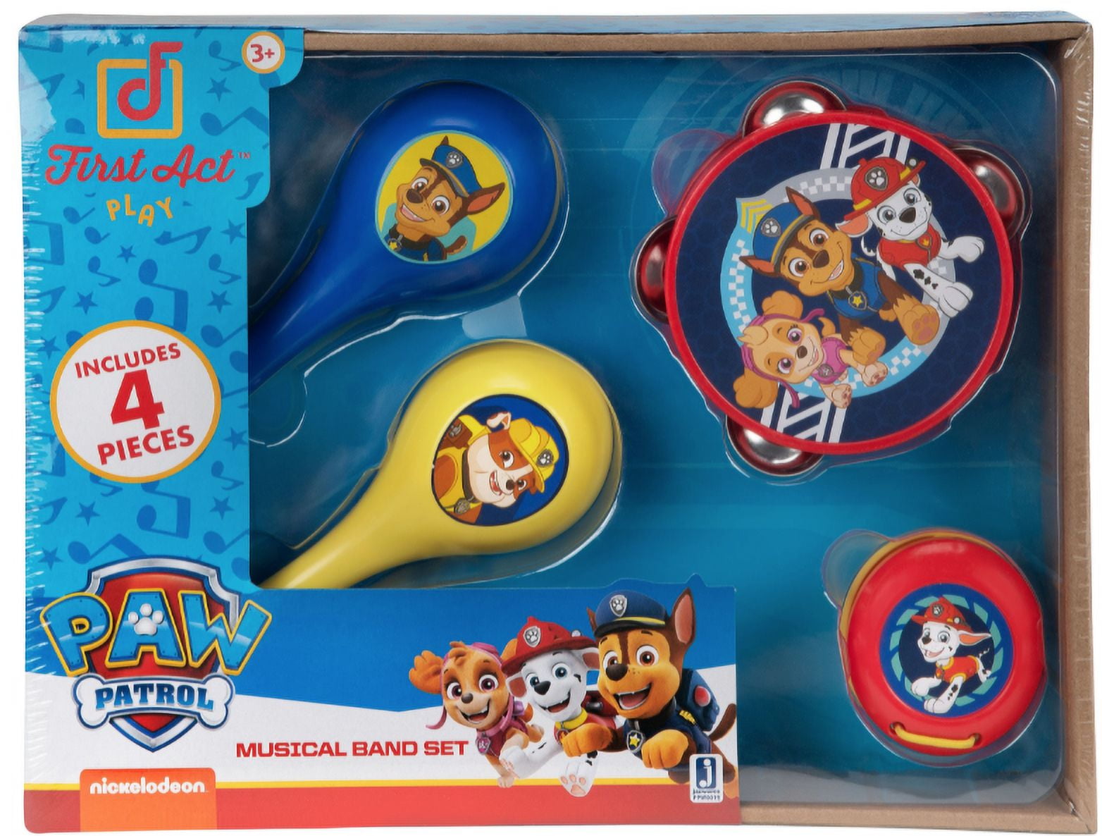 Nickelodeon First Act Play Paw Patrol 4 Piece Musical Band Set - New