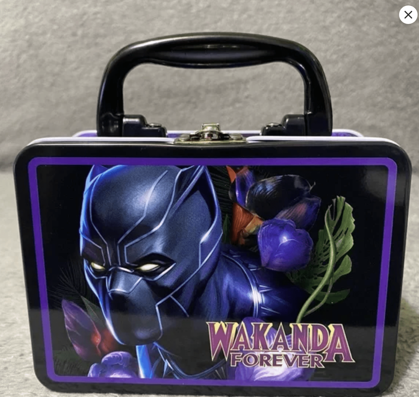 Marvel Black Panther Wakanda Forever Collectible Tin Lunchbox Small