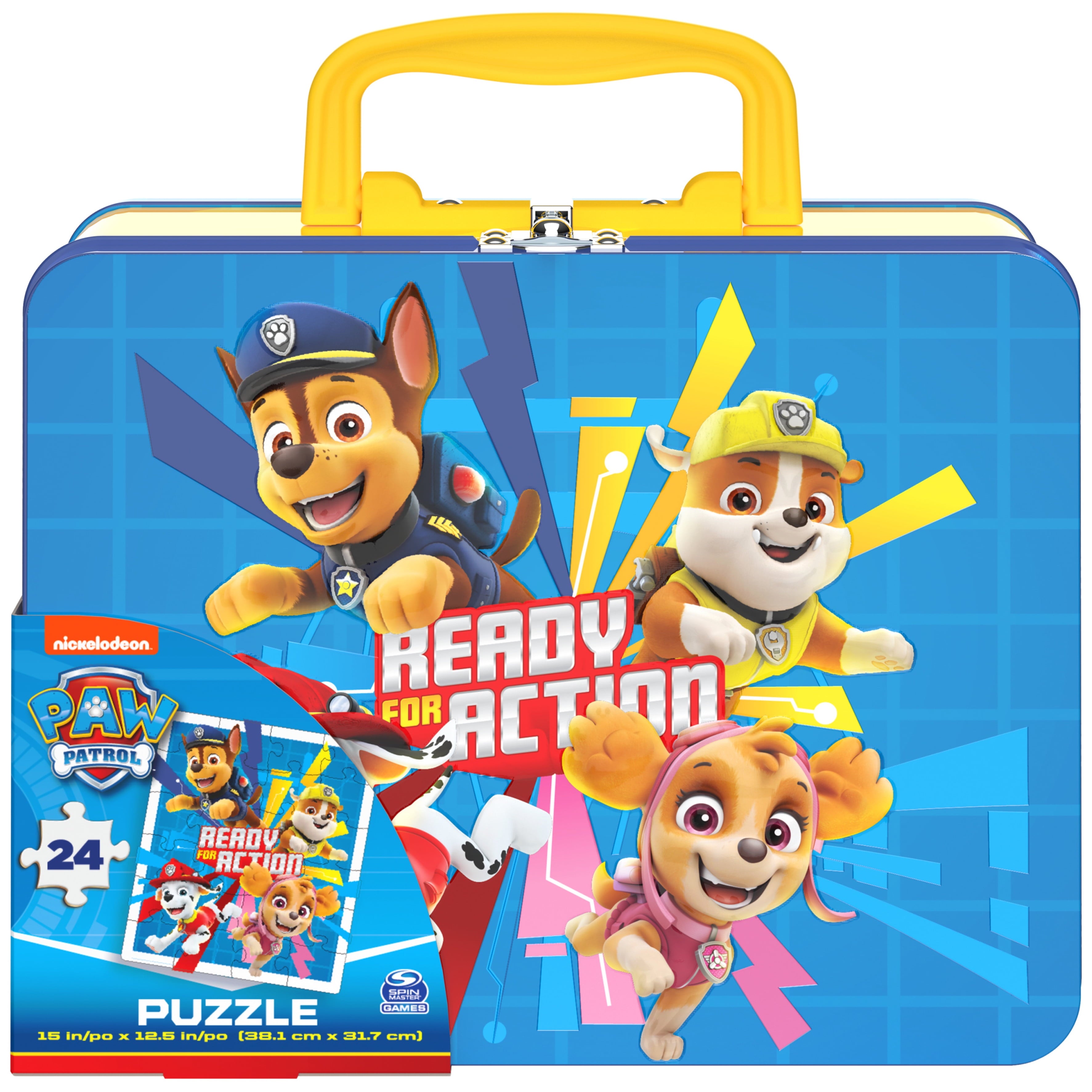 PAW Patrol Puzzle in Tin with Handle, for Families and Kids Ages 4 and up