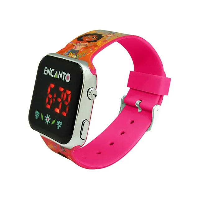 Disney Encanto Female Child Square LED Watch with Silicone Strap (ENC4021WM)