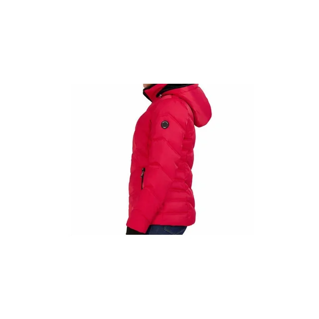 Nautica Women?s Puffer Jacket w Detachable Hood Water Resistant Red size Small