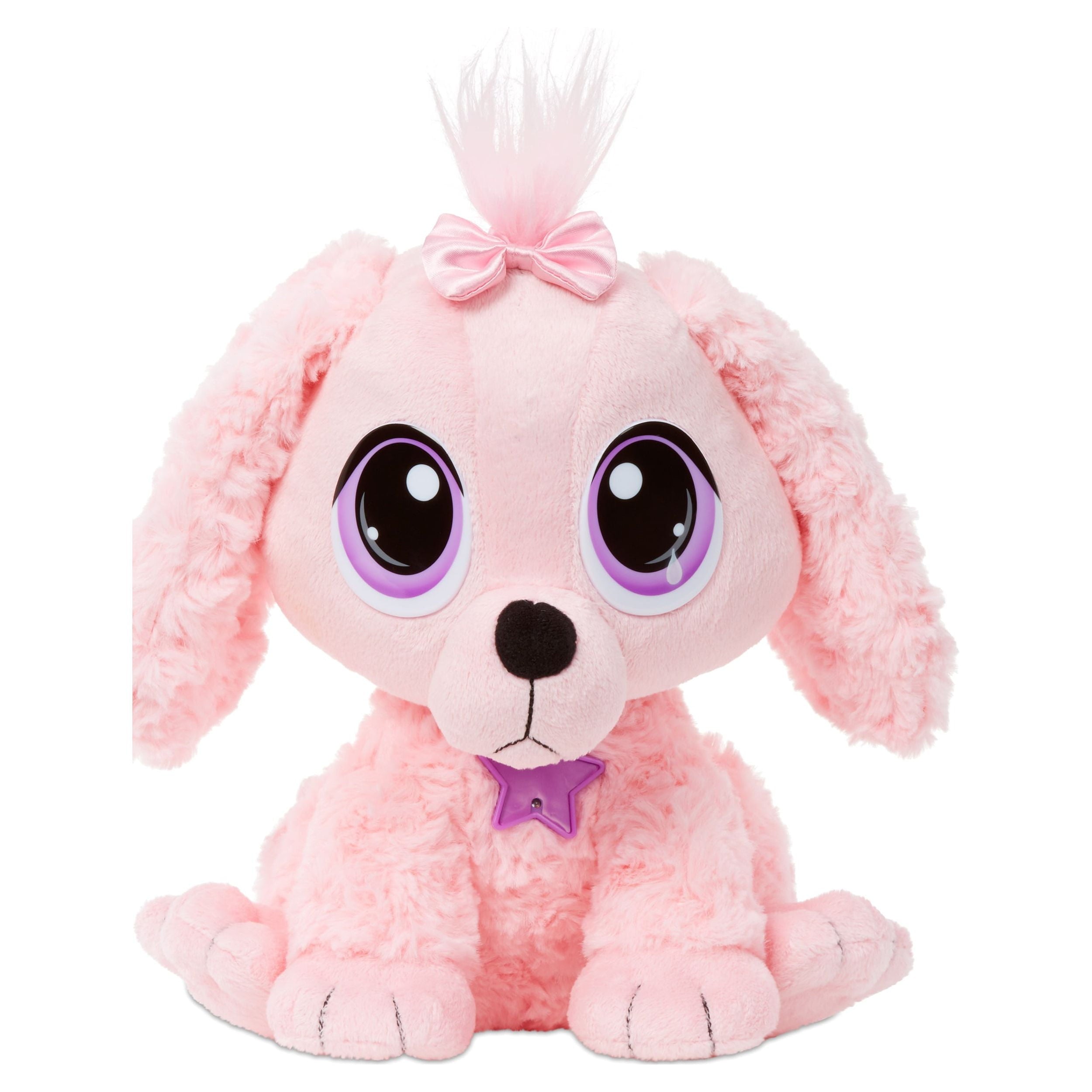 Rescue Tales Adoptable Pets - Pink Poodle, Interactive Soft Cuddly Plush Pet Toy with Collar, Tag, Doghouse, Tail Wags, Head Nods, Lifelike Puppy Sounds, Ages 3+