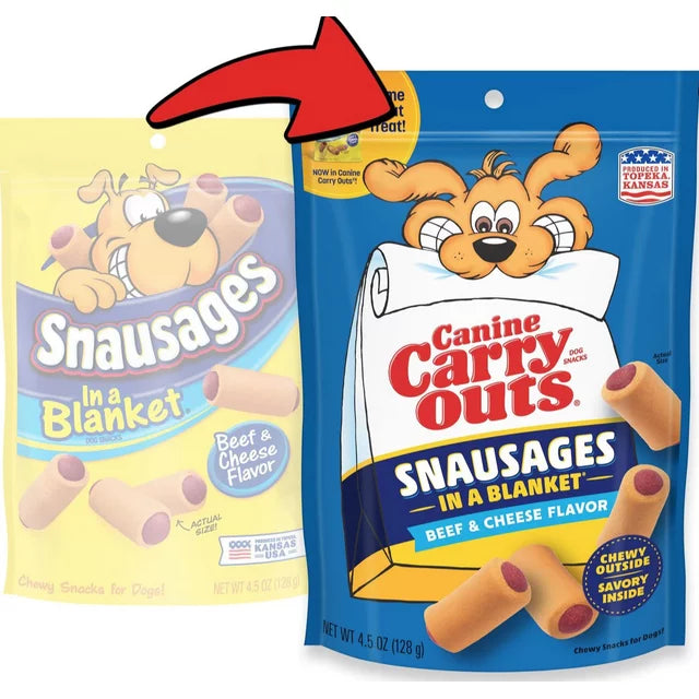 Canine Carry Outs Snausages in a Blanket Beef & Cheese Flavor Dog Treats