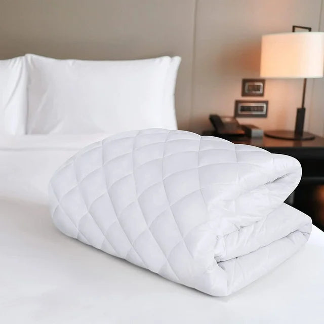 ultimate shield quilted mattress pad Full Size White