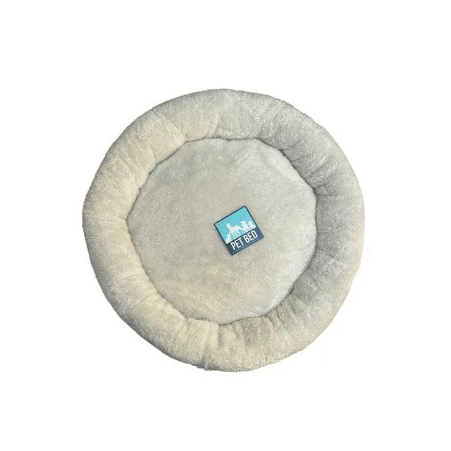 Pawsitively Fun Plush Round Pet Bed 20in