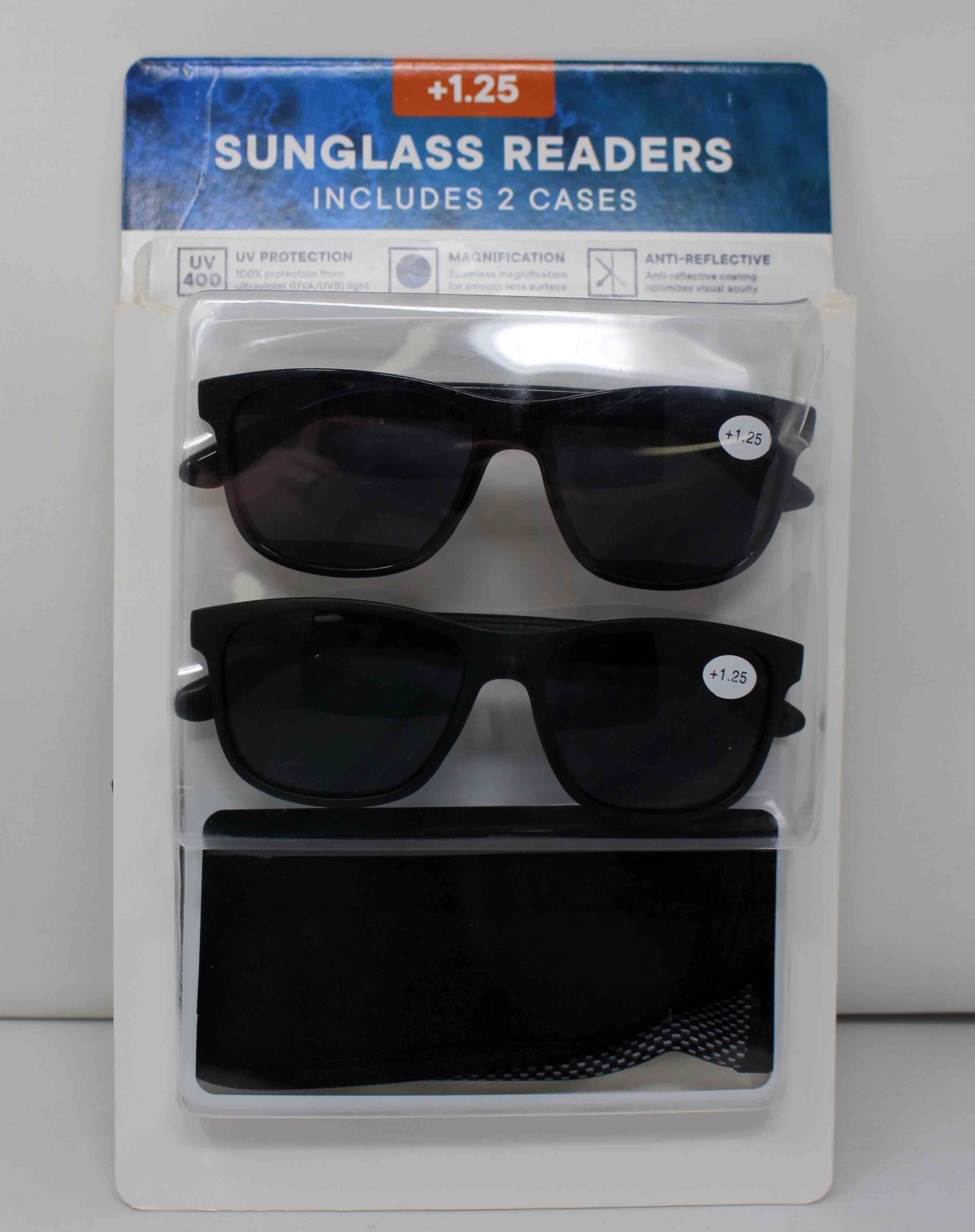 Sunglass Readers +1.25 Includes 2 Cases