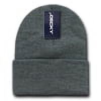 Decky KC Cuff Beanies, Heather Charcoal