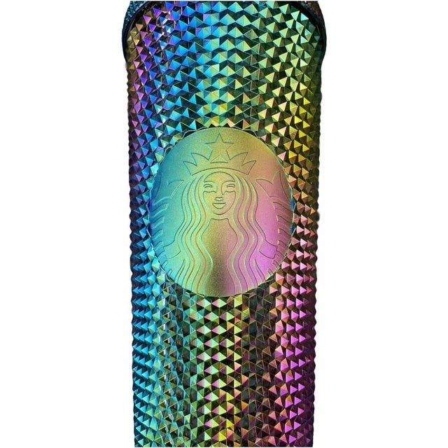 Starbucks Fall 2023 Black Bling Oil Slick Studded 24oz Venti Tumbler Cup